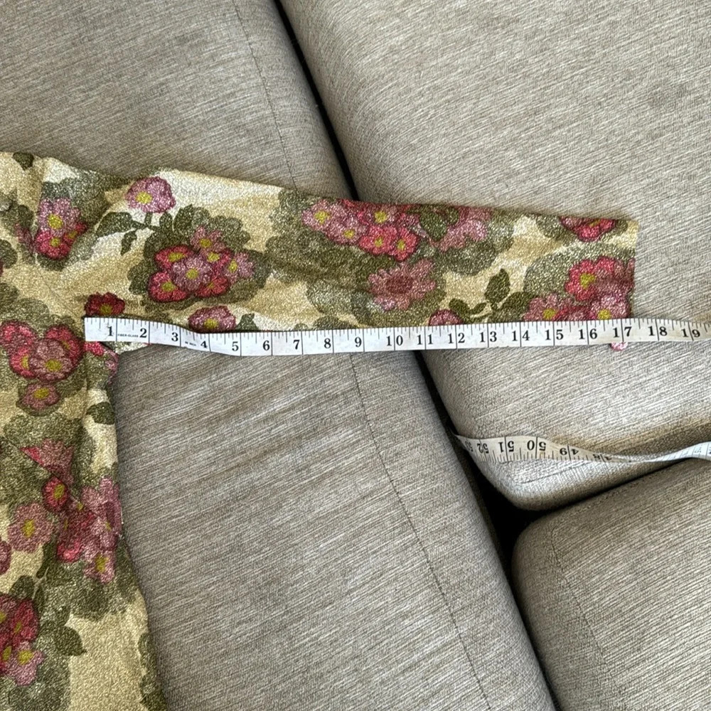 Custom handmade gold floral roses sparkle dress one of a kind small -medium fit - Picture 13 of 17